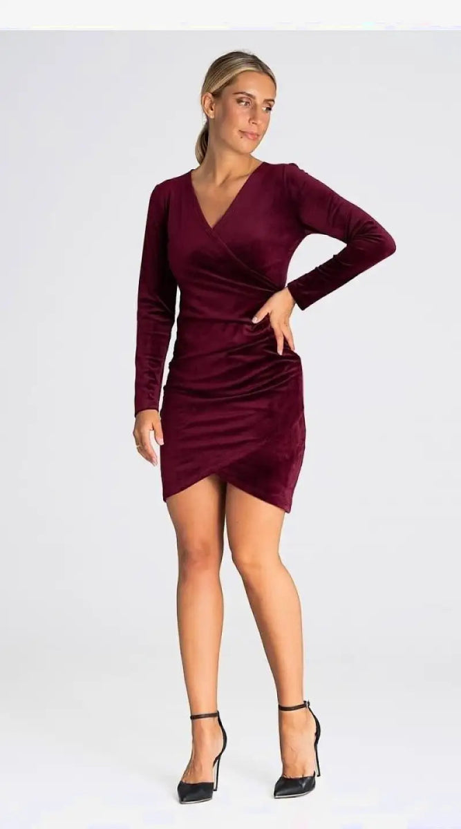 Robe velours bordeaux - Madame Robe