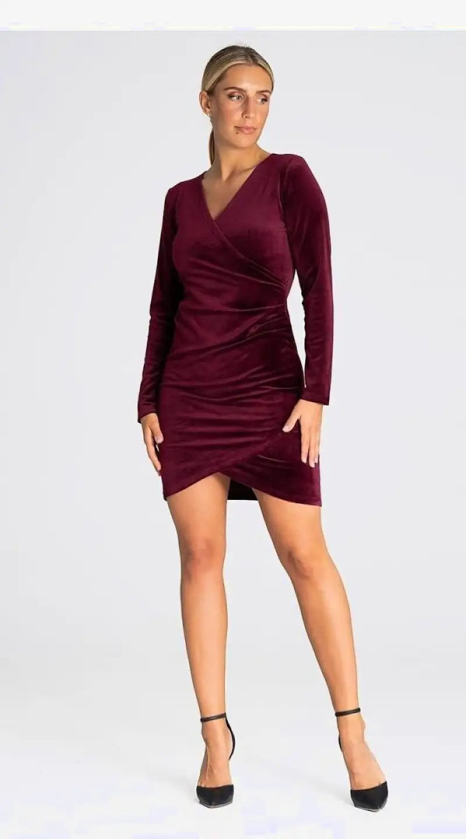 Robe velours bordeaux - Madame Robe