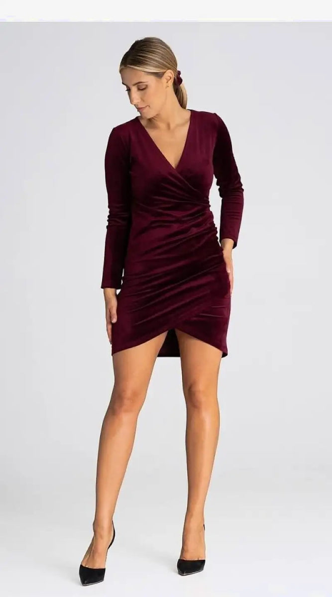 Robe velours bordeaux - Madame Robe